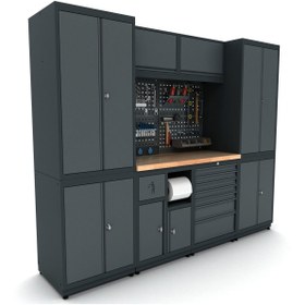 Resim İdeal Ekipman 2.4 Metre Modüler Çalışma Tezgahı İE.36.18.12 