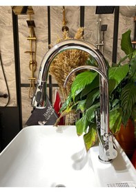 Resim İsaoğlu Yapı Arıtmalı Spiralli Mutfak Bataryası Silver Gümüş Renk 3 Yollu Batarya Arıtıcılı Musluk Gümüş 