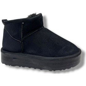 Resim Cakgo 036-26 Anatomik Süet Deri Kürklü Kadın Bot 36-40 Siyah 