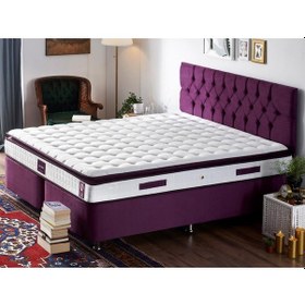 Resim Nironyatak Niron Purple Yatak Seti 150X200 Cm Çift Kişilik Yatak Baza Başlık 