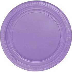 Resim Plastik Tabak 25 Adet Mor Kullan At Tabak 22 Cm Doğum Günü Partisi Tabağı 