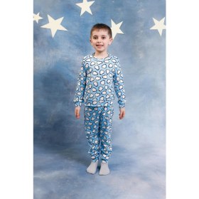Resim Perendi Erkek Çocuk %100 Pamuk Pijama Takımı 