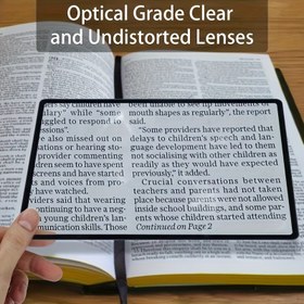 Resim Net PVC Lensli Yüksek Çözünürlüklü Büyütülmüş Kitap İşaretleri - Ultra-İnce, Şeffaf, Dayanıklı ve Taşınabilir | Yaşlılar ve Düşük Görüşlü Okurlar İçin İdeal | Okuma Deneyiminin Geliştirilmesi, Okuma Yardımı | Şeffaf Kitap İşaretleri | Dayanıklı Kitap İşaretleri 