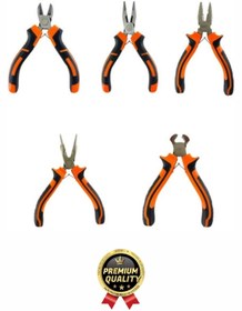 Resim Svein Profesyonel Bijuteri Set Dayanıklı Kıvırma Kesme Pense Yan Keski Karga Burun Hobi Alet Takımı 5 Adet 