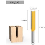 Resim Fosenze Ahşap İşleme Makinesi İçin Uzun Konik Uçlu Çift Kenar Testere, Uç Uzunlaştırılmış Testere Ucu, Ahşap Freze Aleti 8x1/2x50 