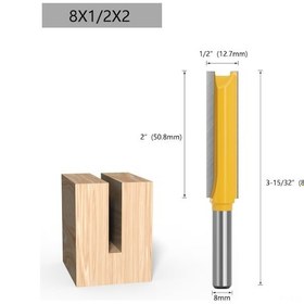 Resim Fosenze Ahşap İşleme Makinesi İçin Uzun Konik Uçlu Çift Kenar Testere, Uç Uzunlaştırılmış Testere Ucu, Ahşap Freze Aleti 8x1/2x50 