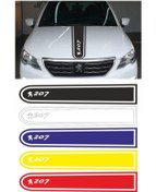 Resim mottosticker 207 Logolu Otomobil Ön Kaput Şeridi Kaput Sticker Siyah 