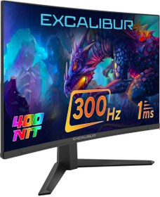 Resim Casper Excalibur M.E27FVC-E 27" 1 ms Full HD Curved 300 Hz Oyuncu Monitörü 