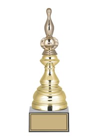 Resim Odak Kupa - Figürlü Kupalar - Bowling / Labut Figürlü Kupalar Fg-023 A - 29 Cm Altın - Beyaz 