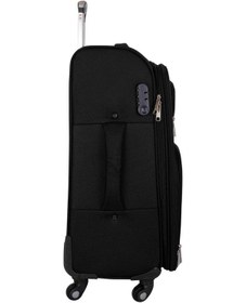 Resim Bagacar Ultra Hafif Körüklü Kumaş 3 Lü Valiz Seti Siyah 