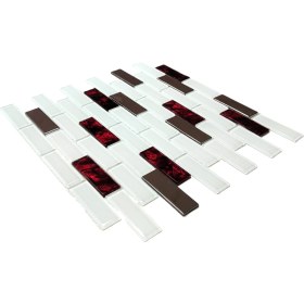 Resim MozaiKristaL Mutfak Tezgah Arası ve Iç Dekorasyon Için Kristal Cam Mozaik. Cam Ölçüsü: 23X73 Mm. File Ölçüsü: 30X30 cm. ( 1 Koli = 1 m2 Fiyatıdır ) 