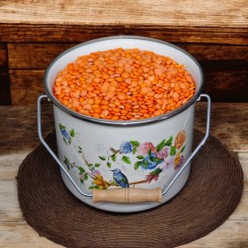 Resim Emaye Bakraç Yoğurt Tenceresi Bakliyat Saklama Tenceresi Patates Soğan Kovası 24 cm 10,20 Litre 
