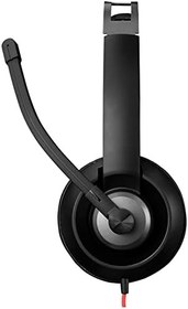 Resim RAMPAGE SNOPY SN-C01 3.5mm Stereo Ofis-Call Center-Toplantı Siyah Profesyonel Mikrofon+Kulaklik 