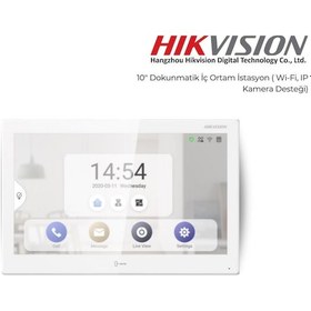 Resim Hikvision DS-KH9510-WTE1 10" Dokunmatik İç Ortam İstasyon ( Wi-Fi 