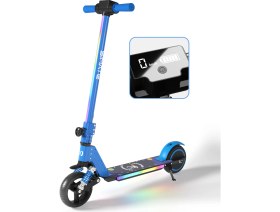 Resim SIMATE Elektrikli Çocuk Scooter - 130W, LED Işıklı, Amortisörlü (Dizlik ve Dirseklik Hediyeli) 