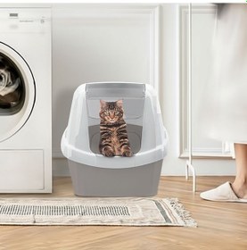Resim Imac Maddy Kapalı Kedi Tuvaleti Petrol Zengemtr - 99 Mavisi 65x47,5x47,5cm 
