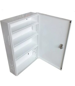 Resim Eym Akşan Metal Kilitli Kapaklı Ilk Yardım Ecza Dolabı Beyaz Kod : 416 