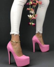 Resim warcare Ribbon Pembe Cilt Platform Ayakkabı 