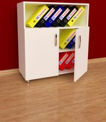 Resim 3G TASARIM Ofis Dolabı Dosya Ve Evrak Dolabı 3g-030-kd-beyaz/90x37x100h 