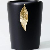 Resim Selim Leaf Diş Fırçalık Siyah Altın 