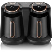 Resim Okka Ikili Türk Kahve Makinesi 8 Fincan Kapasiteli 