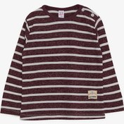 Resim Breeze Erkek Bebek Uzun Kollu Tişört Çizgili 9 Ay-3 Yaş, Mürdüm 