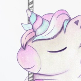 Resim Uçan Unicorn Duvar Sticker Seti 