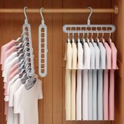 Resim 9 Delikli Plastik Çok Fonksiyonlu Katlanabilir Giysi Askısı Düzenleyici Pantolon, Gömlek ve Çantalar İçin - Ev ve Otel Kullanımı İçin Bitmemiş Depolama Aracı (1 Adet) 