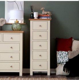 Resim Masifart Candy 5 Cekmeceli Yüksek Komodin 