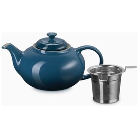 Resim Le Creuset Paslanmaz Çelik Süzgeçli Seramik Çaydanlık, 1.3l Lacivert 
