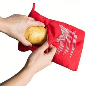 Resim Adha Mubarak Büyük Mikrodalga Patates Torbası - Yeniden Kullanılabilir 4 Dakikalık Isıtma Süresi, Eşit Pişirme & Kırışık Açık Bej, Patatesler, Tatlı Patatesler, Mısır için Hızlı Yemek Hazırlığı, Kullanıcı Dostu Tasarım 