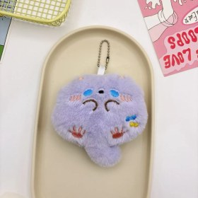 Resim OEMG Yeni Yaratıcı Sevimli Anahtarlık Karikatür Peluş Bebek Kolye Çok Yönlü Anahtarlık Kolye Çanta Bebek Çekicilik (Yurt Dışından) 