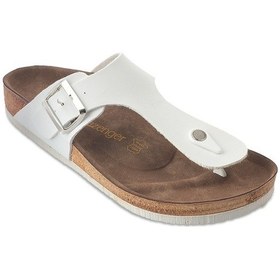 Resim Slazenger LUKE Erkek Parmak Arası Plaj Beyaz Terlik 