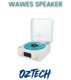 Resim DTULTRA2 Wawes Speaker Retro Pikap GürültüLü Hoparlör Şarjlı Kablosuz Projektör Gece Lambası 