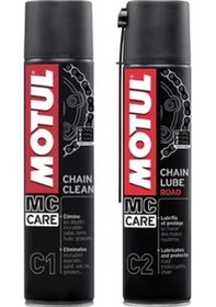 Resim Motul C1-C2 Motosiklet Zincir Yağlama ve Temizleme Seti 