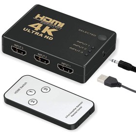 Resim aogo 3 Port Hdmi Switch Kumandalı Hdmı Seçici 3 Giriş 1 Çıkış Hdmi Çoğaltıcı Hd1080p 