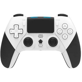 Resim Ps4 Için Bluetooth Kablosuz Denetleyici/ps4 Pro/ps4 Ince Oyun Konsolu Pc Beyaz 