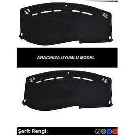 Resim Toyota Verso 2009 + Ar20 3d Özel Yeni Torpido Koruma Kılıfı - Ön Göğüs Kaplama - Siyah Şerit 