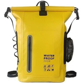 Resim Maxaccess Sarı 6.6 Galon Yüksek Kapasiteli Sırt Çantası Plaj Yürüyüş Kaykay Surf Sarı 