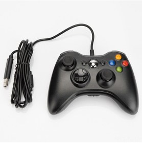 Resim Lemestar Xbox 360 Kablolu Oyun Kumandası - Pc İçin Taşınabilir Siyah Gamepad 