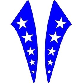 Resim SEVGENT Cg Mavi Yıldızlı Çamurluk Yan Sticker 