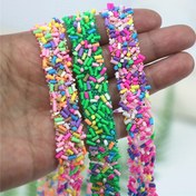 Resim Canlı Renkli Kendinden Yapışkanlı Yumuşak Kil Boncuk Dekorasyon Şeridi - Çok Renkli, Plastik DIY Süsleme için Kıyafetler, Çantalar, Şapkalar & Ayakkabılar, Şapka Aksesuarları,Oyuncul Vurgular,El Yapımı El Sanatları,Dayanıklı Süslemeler,Dekoratif Boncuklar,Moda Tasarımcıları,Dikiş Meraklıları 