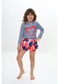 Resim My Kids Wear Etek Detaylıı Kız Çocuk Mayo Gri 