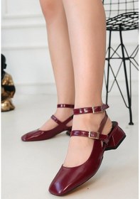 Resim Ezel Glory Karmi Mürdüm Cilt Topuklu Ayakkabı Çok Renkli 