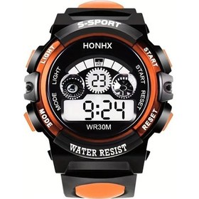 Resim Sunshine022 Turuncu Spor Saati: Aydınlatmalı Dijital Kadran, Kronometre, Tarih Göstergeli, 1181.1inçe Kadar Su Geçirmez. Diğer 