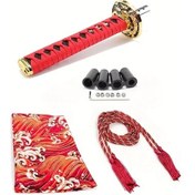 Resim Topnotch Red 200mm Jdm Katana Vites Topuzu - Evrensel Toz Geçirmez Vites Koruyucu & Adaptör - Honda Toyota Subaru Mazda 