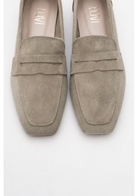 Resim Luvishoes Luvi Shoes Rubra Bej Süet Hakiki Deri Kadın Loafer Ayakkabı Bej Süet 
