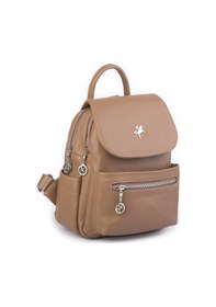 Resim Nas Bag Kadın Sırt Çantası Çift Gözlü Spor Çanta 23x26x14 Cm Vizon Dona Çok Renkli 