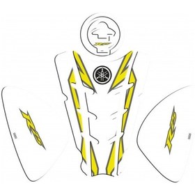 Resim Yamaha Yzf R25 Tank Pad Beyaz-Sarı (Özel Kesim) 