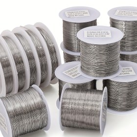 Resim 1/5 Rulo 304 Paslanmaz Örgü Teli - 0.2/0.3/0,4/0.5/0.06mm Kalınlıkta Ağır Hizmet Tip Esnek ve Dolaşmayan DIY Takı İmalat, El Sanat, Çekiç Telli, Şeritli Kablo için Uygunluklu Müşteriler: Kolye ucu kulaklıklar anahtarlığın tasımızda hassasiyet sahibi. Karma 